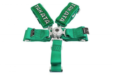 Racing seat belts 5p 3" Green Takata Replica harness