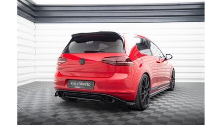 Splitter Volkswagen Golf 7 GTI CLUBSPORT Tył Środkowy Red