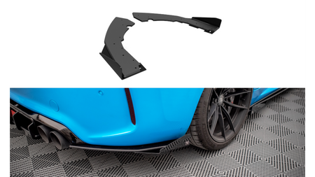 Splitter BMW 2 F87 M-Pack Rear Side Street Pro Black + Gloss Flaps