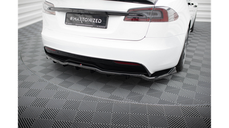 Splitter Tesla Model S Plaid I Facelift Rear Central with Diffuser v.1