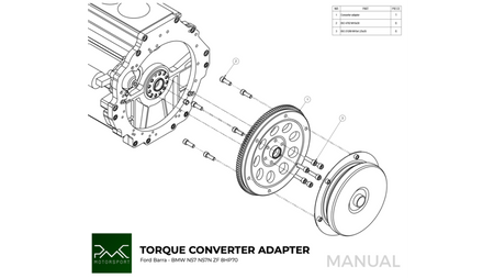 Torque converter adapter BMW ZF 8HP 8HP70 8HP50 - Ford Barra