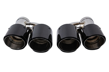 Exhaust Tip 101mmx2 enter 76mm Carbon Gloss Set