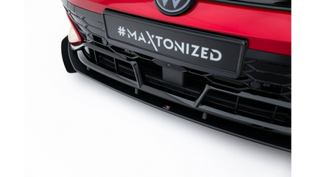 Splitter Volkswagen Golf GTI Clubsport Mk8 Facelift Front Street Pro Black-Red + Gloss Flaps