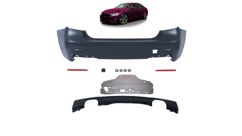 Zderzak BMW 3 F30 Tył z dyfuzorem