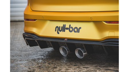Diffuser Volkswagen Golf 8 Rear with exhaust R32 Look Gloss Black