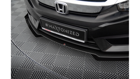 Splitter Honda Civic X Front Pro + flaps Black