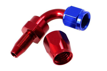 Reusable swivel hose end 90deg AN6