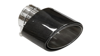 Exhaust Tip 90x150mm enter 76mm Carbon Gloss