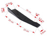 Universal Black Side Skirt Rocker Splitters Winglet Wings Canard Diffuser 48cm