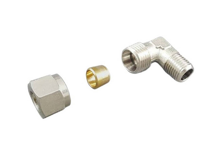 ZŁĄCZKA do MIEDZI / ALUMINIUM 10mm - 1/4" kątowa