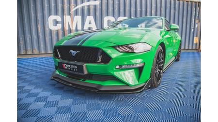 Splitter Ford Mustang VI GT Facelift przód v.2 + flaps Gloss Black