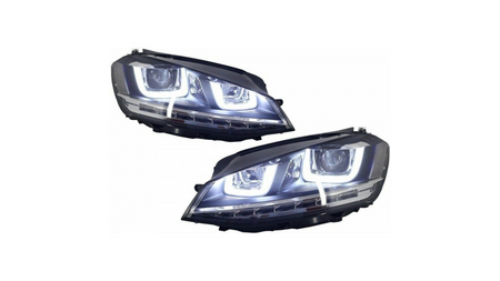 Lampy Volkswagen Golf 7 Przód Chrome