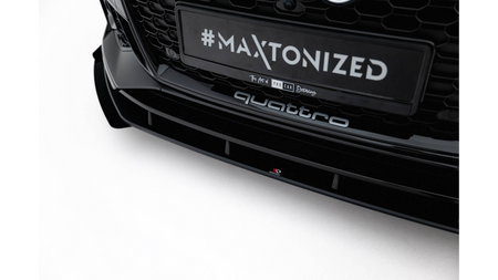 Splitter Audi RS5 F5 Przód Street Pro Black + Gloss Flaps