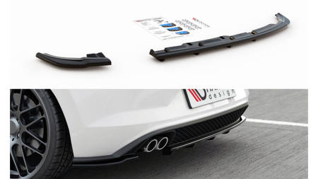 Splitter Volkswagen Polo VI GTI Rear Central with Diffuser Gloss Black