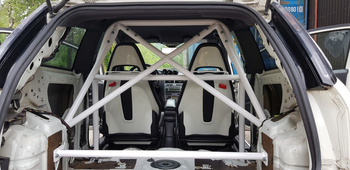 Bolt-in Half Roll Cage Fiat Grande Punto Abarth White