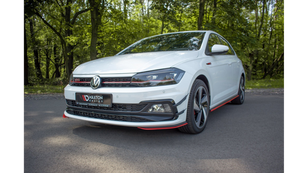 Splitter Volkswagen Polo VI GTI Front v.5 Red