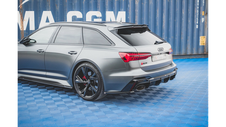Splitter Audi RS6 RS7 C8 Rear Side v.2 Gloss Black