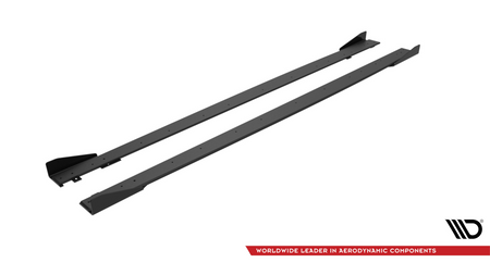 Diffuser Mercedes-Benz C W205 C63 Facelift Side Skirts Street Pro Black + Gloss Flaps