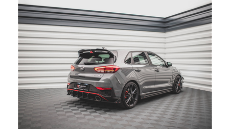 Splitter Hyundai I30 III Facelift N Rear Side v.1 + Flaps Gloss Black