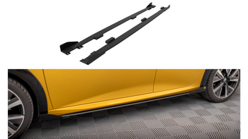 Diffuser Peugeot 208 GT II Side Skirts Street Pro Black-Red + Gloss Flaps