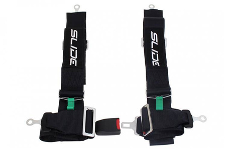 Racing seat belts Slide 4p 3" Black