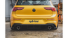 Diffuser Volkswagen Golf 8 Rear with exhaust GTI Look Gloss Black