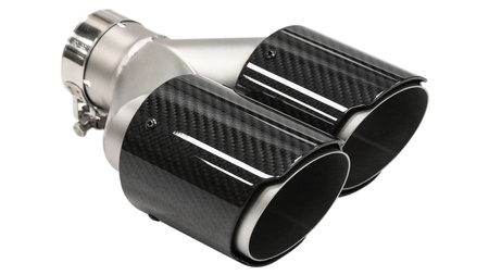 Exhaust Tip 101mmx2 enter 63mm Right Carbon Gloss
