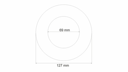 The muffler cap round 69mm 127mm
