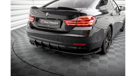 Splitter BMW 4 F36 Tył Boczne Street Pro Black + Gloss Flaps