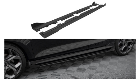 Diffuser Ford Fiesta VIII ST ST-Line Side Skirts Racing Black-Red + Gloss Flaps