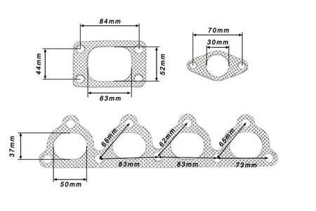 Exhaust manifold HONDA CIVIC D-seria TURBO