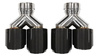 Exhaust Tip 101mmx2 enter 76mm Carbon Gloss Set