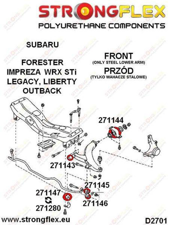 Front anti roll bar bush kit