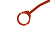 Front upper strut bar VW Golf 2 Red
