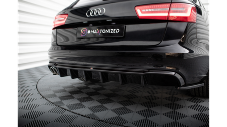 Diffuser Audi A6 C7 Avant Rear Valance Double Exhaust Version one side