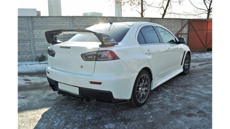 Splitter Mitsubishi Lancer Evo X Rear Central with Diffuser Gloss Black