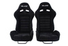 Racing seat SLIDE X3 suede Black M