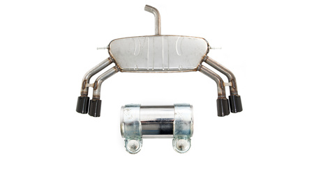 Exhaust Muffler Silencer suitable for AUDI A3 (8V) Sportback 2013-2019 with Black Tips only for S-Line