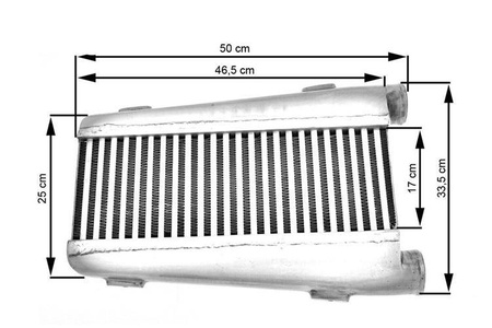 Intercooler TurboWorks 465x150x70 wejście 2,5" jednostronny