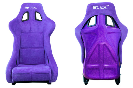 Racing seat SLIDE KS2 Premium Purple Suede Purple Glitter