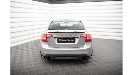 Splitter Volvo S60 II R-Design Tył Środkowy Gloss Black