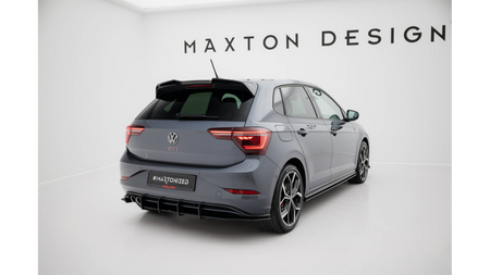 Diffuser Volkswagen Polo GTI Mk6 Facelift Rear Street Pro Black-Red