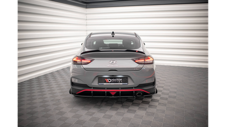 Splitter Hyundai I30 Fastback N-Line III Facelift Tył Boczne Street Pro Black + Gloss Flaps
