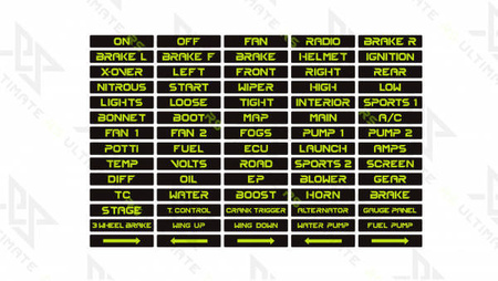 Switches marking stickers set Fluo / Black