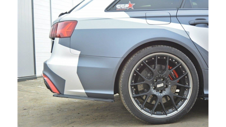 Splitter Audi RS6 C7 Tył Boczne Gloss Black