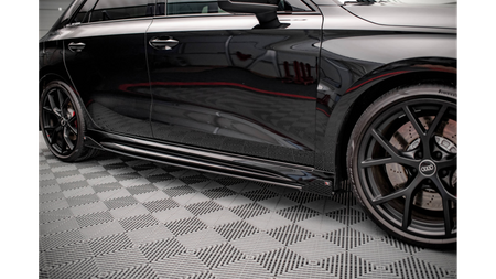 Dokładka Audi RS3 8Y Progi Street Pro Black + Gloss Flaps