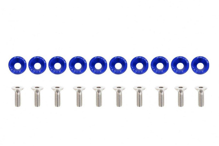 Decorative screws washers M6x1.0 15mm JDM Blue
