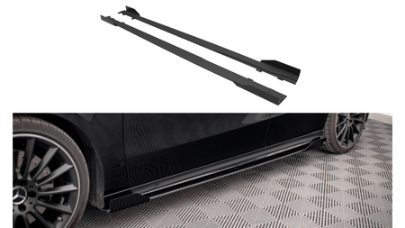 Diffuser Mercedes-Benz A35 AMG Aero Pack W177 Side Skirts Street Pro Black + Gloss Flaps