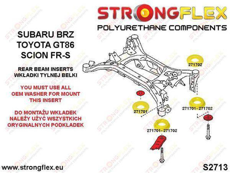 Rear beam inserts mount kit SPORT