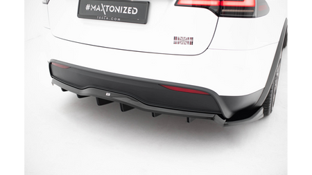 Splitter Tesla Model X Mk1 Facelift Tył Środkowy z Dyfuzorem v.2